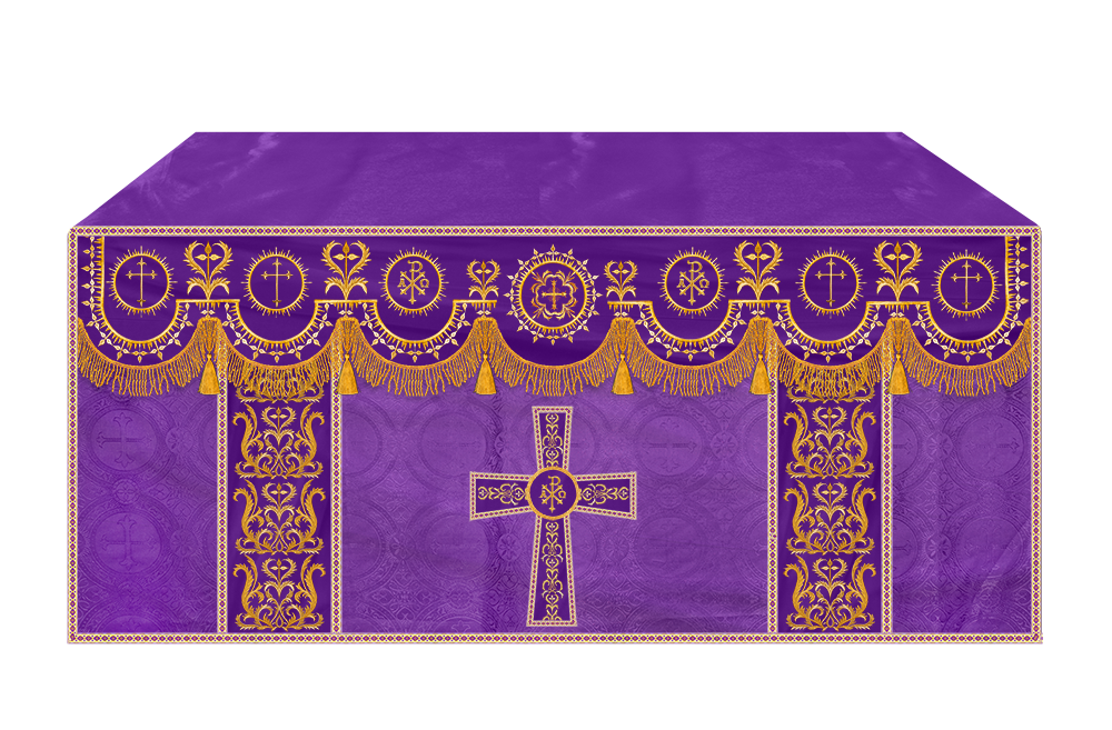 Communion Table Cloth with Embroidered Trims