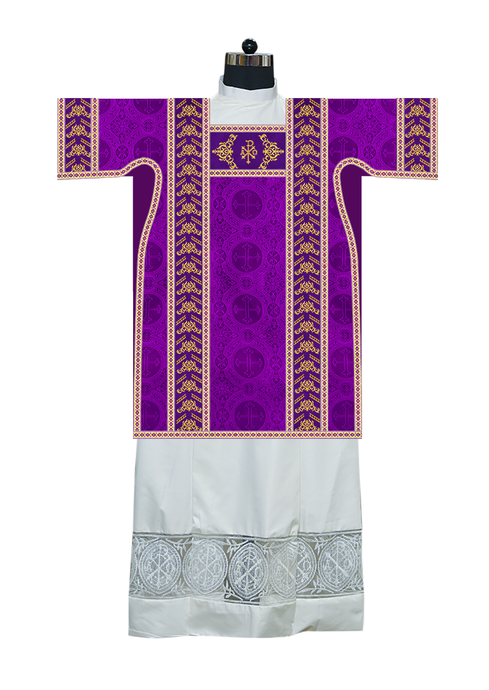 Tunicle Vestment with Braided Motif and Trims