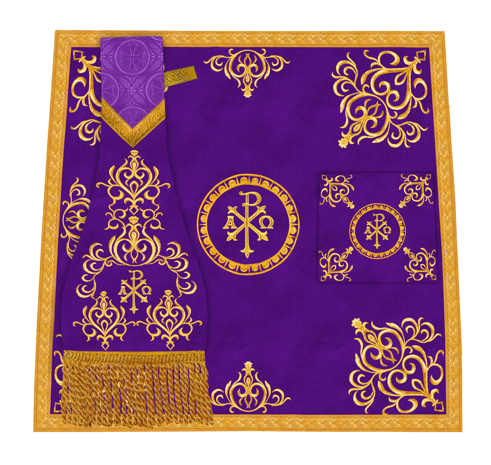 Embroidered Mass Set with Liturgical Motif