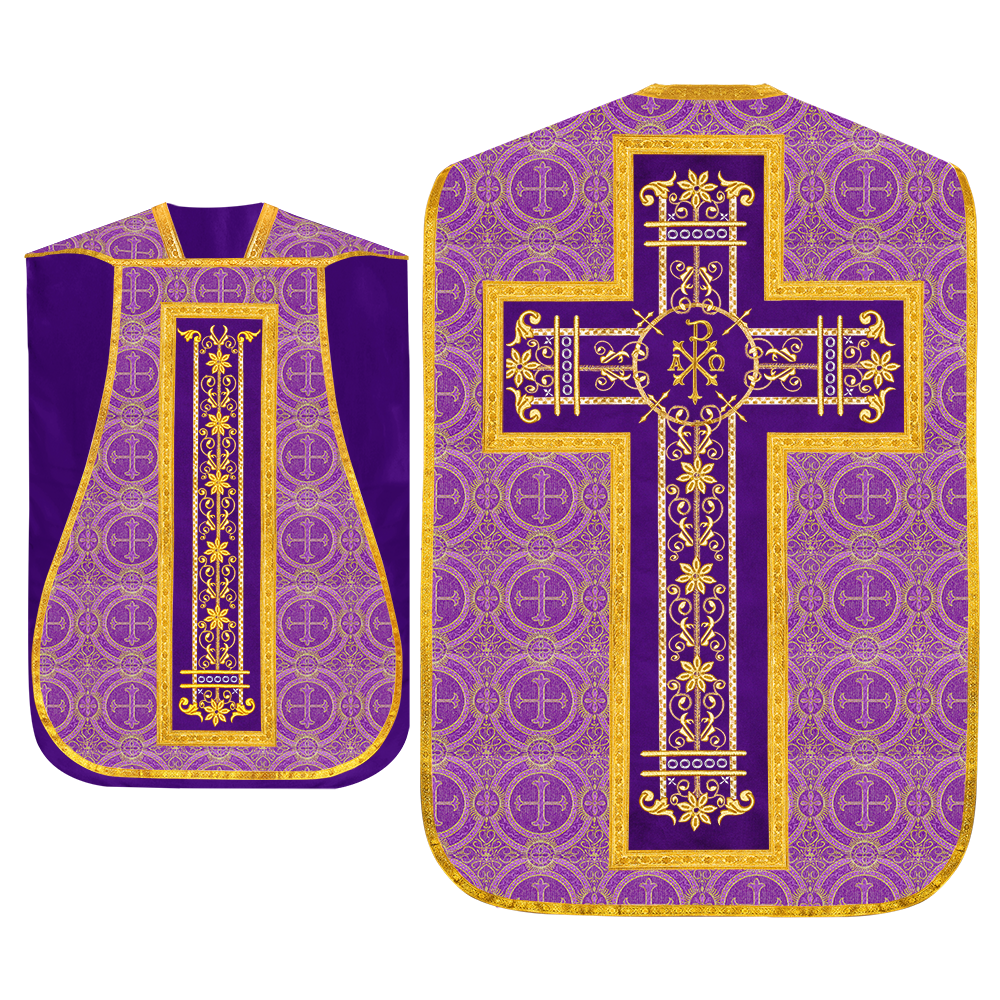 Set of Four Catholic Fiddleback Vestments