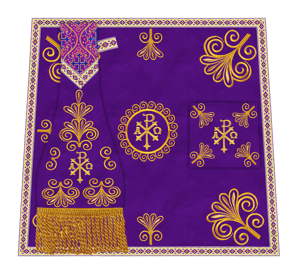 Set of Four Roman Chasuble Vestments