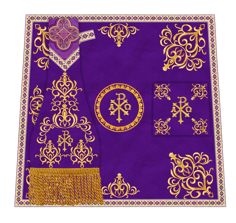 Borromean Chasuble Vestment Adorned With Colour Braids and Trims