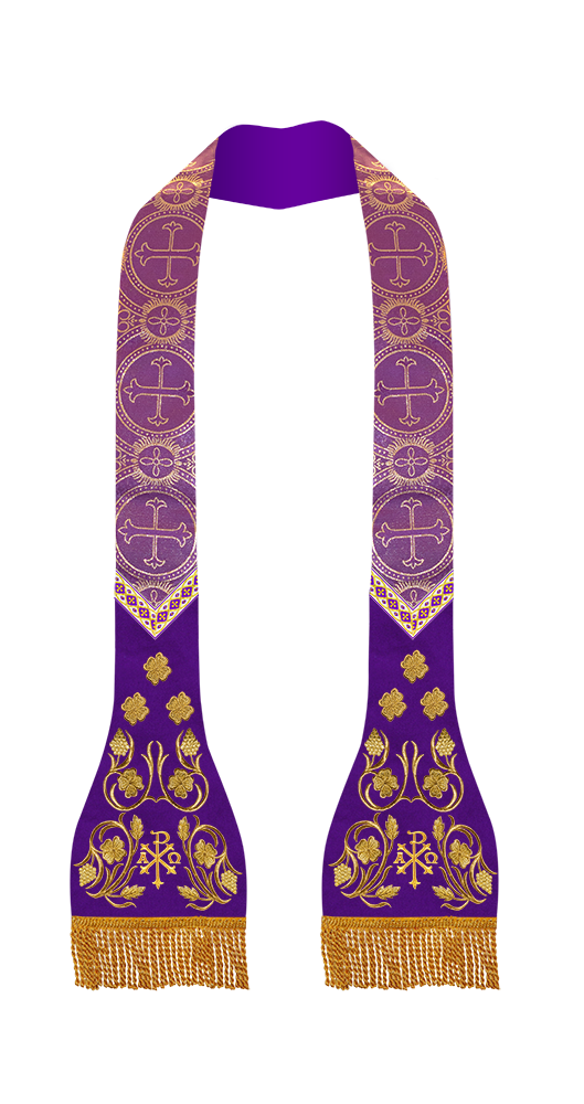 Grapes Embroidered Roman Stole