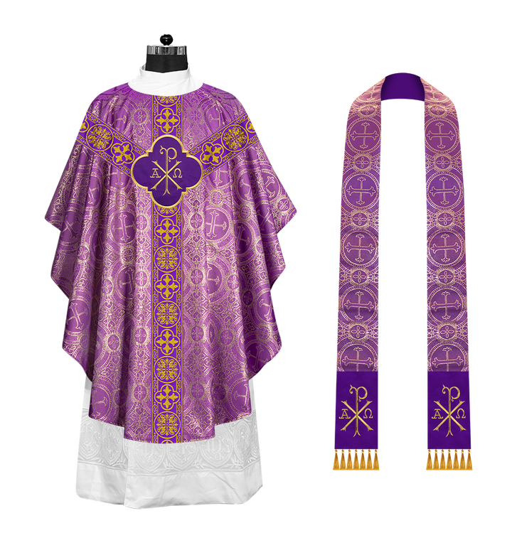 Gothic Chasuble with Ornate Braided Trims