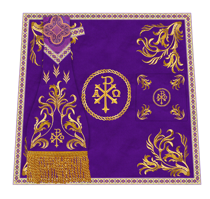 Mass set Vestment with Embroidered Motif