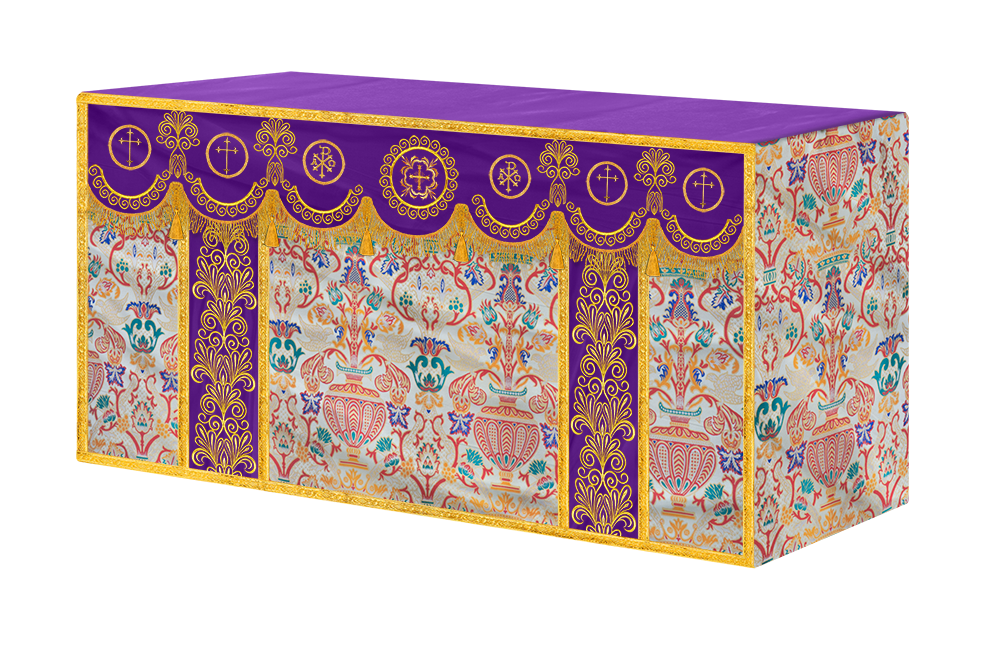 Coronation Tapestry Church Altar Cloth with Trims
