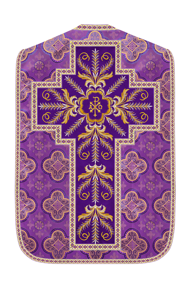 Roman Chasuble Vestment With Detailed Orphrey