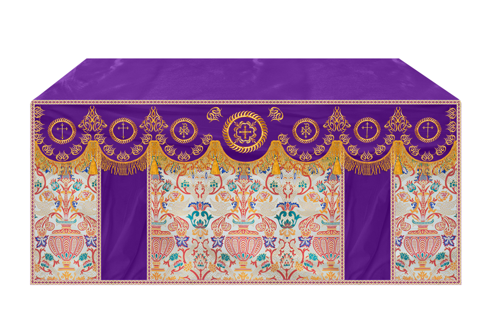 Tapestry Altar Cloth with Embroidered Motif