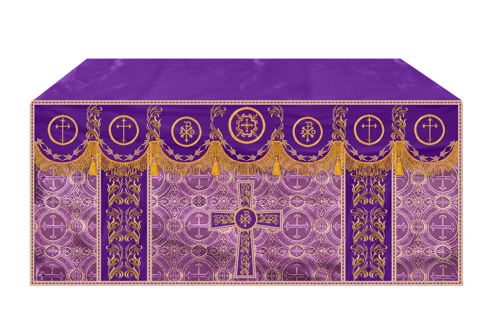 Altar Cloth with Liturgical Motif and Trims