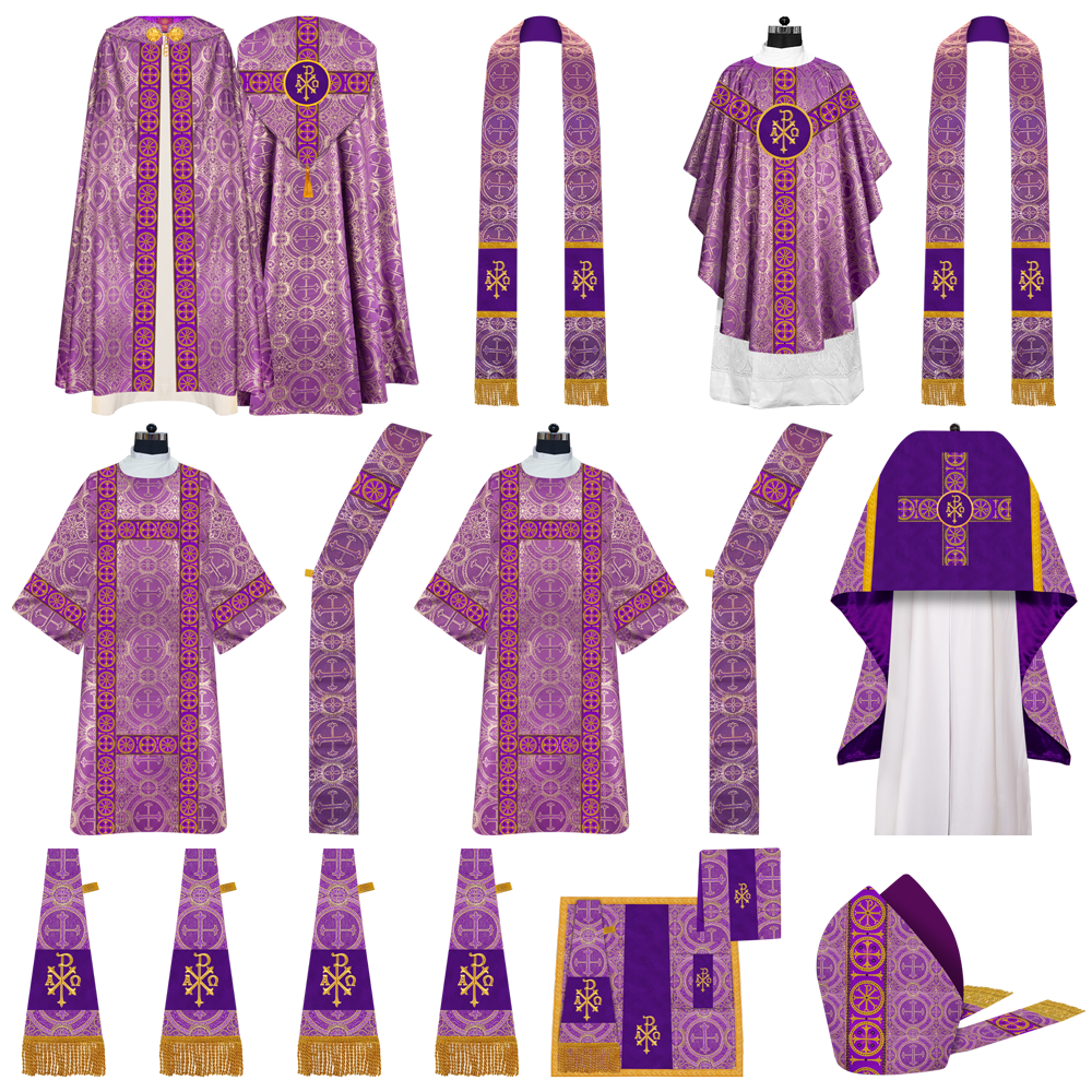 Gothic Highline Mass Set with Embroidered Motif and Trims