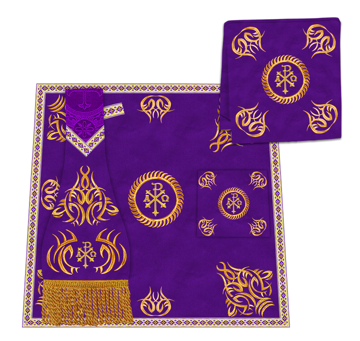 Gothic Chasuble Vestments with embroidery and trims