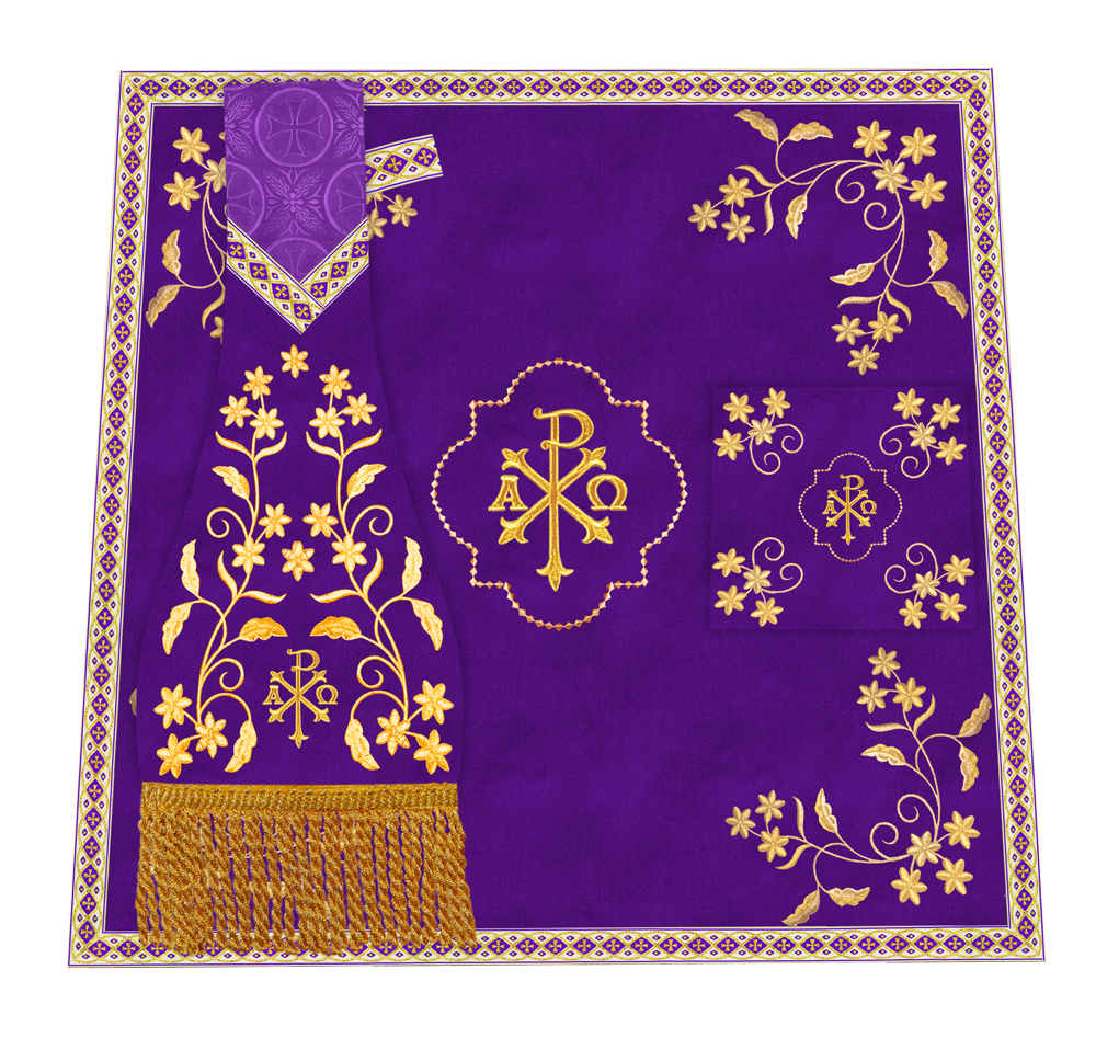 Catholic Altar Mass Set with Embroidered Motif