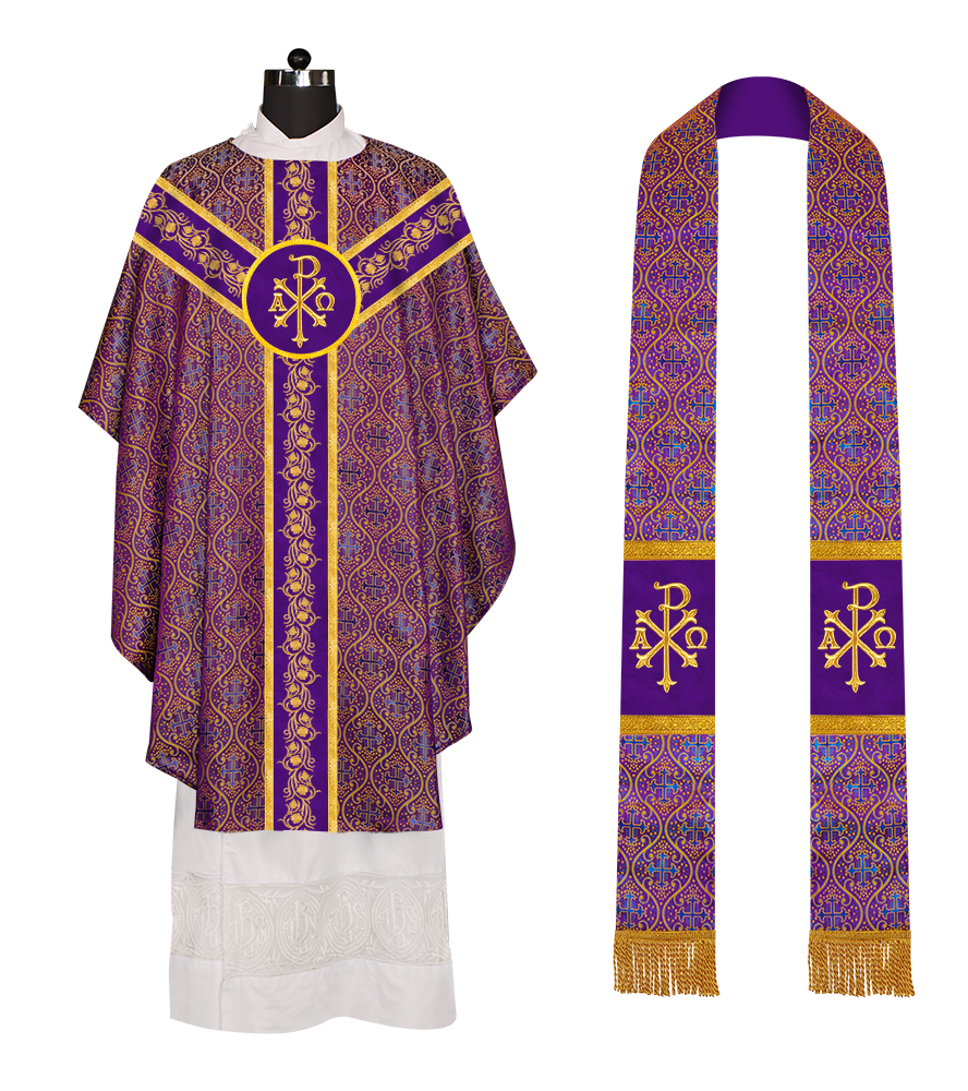 Gothic Chasuble with Grapes Embroidery