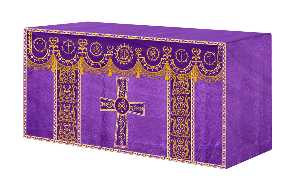 Communion Table Cloth with Embroidered Trims