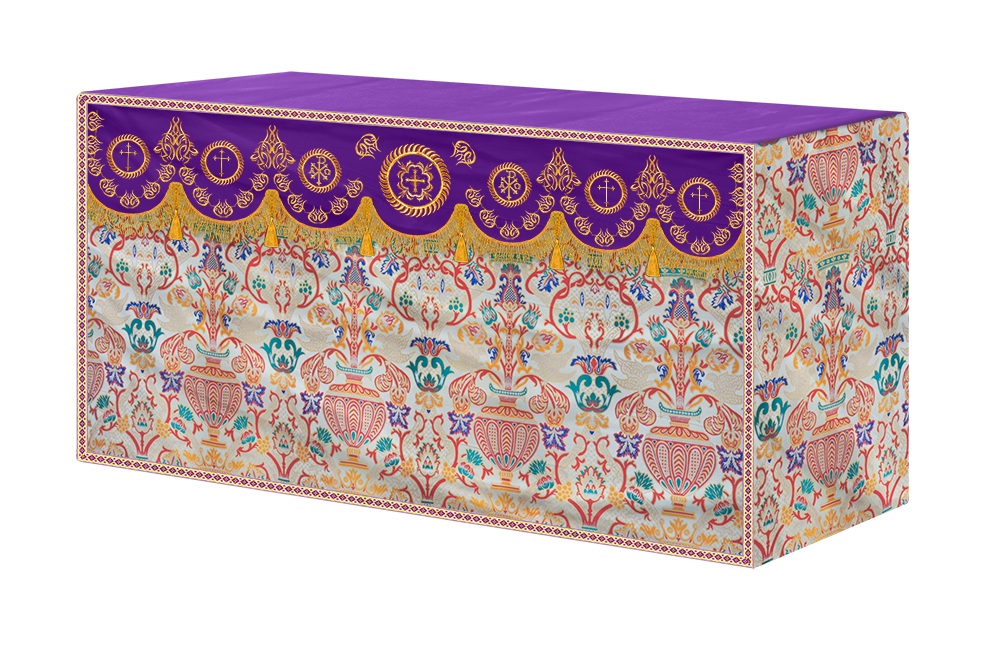 Tapestry Altar Cloth with Embroidered Motif