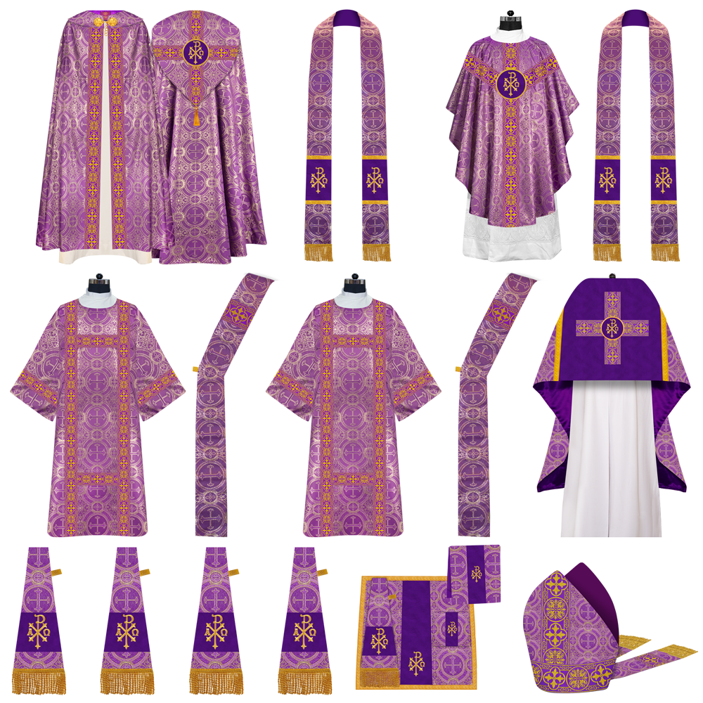 Gothic Highline Mass set with Embroidered Motif and Spiritual Orphrey