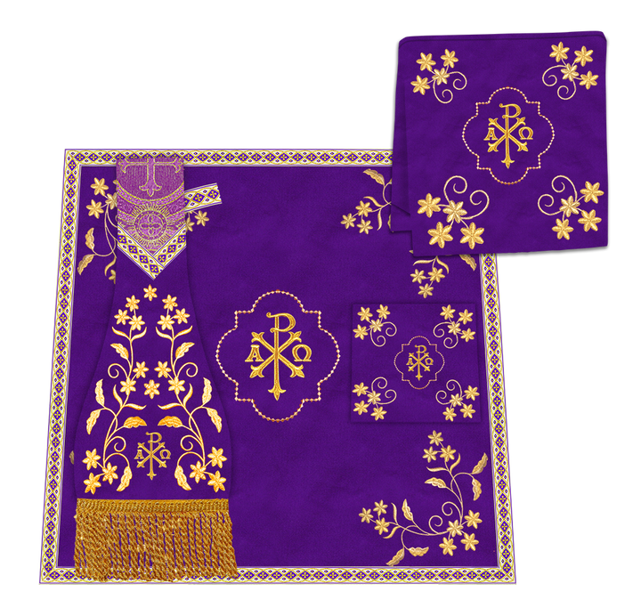 Borromean Chasuble Vestment Ornated With Floral Design and Trims
