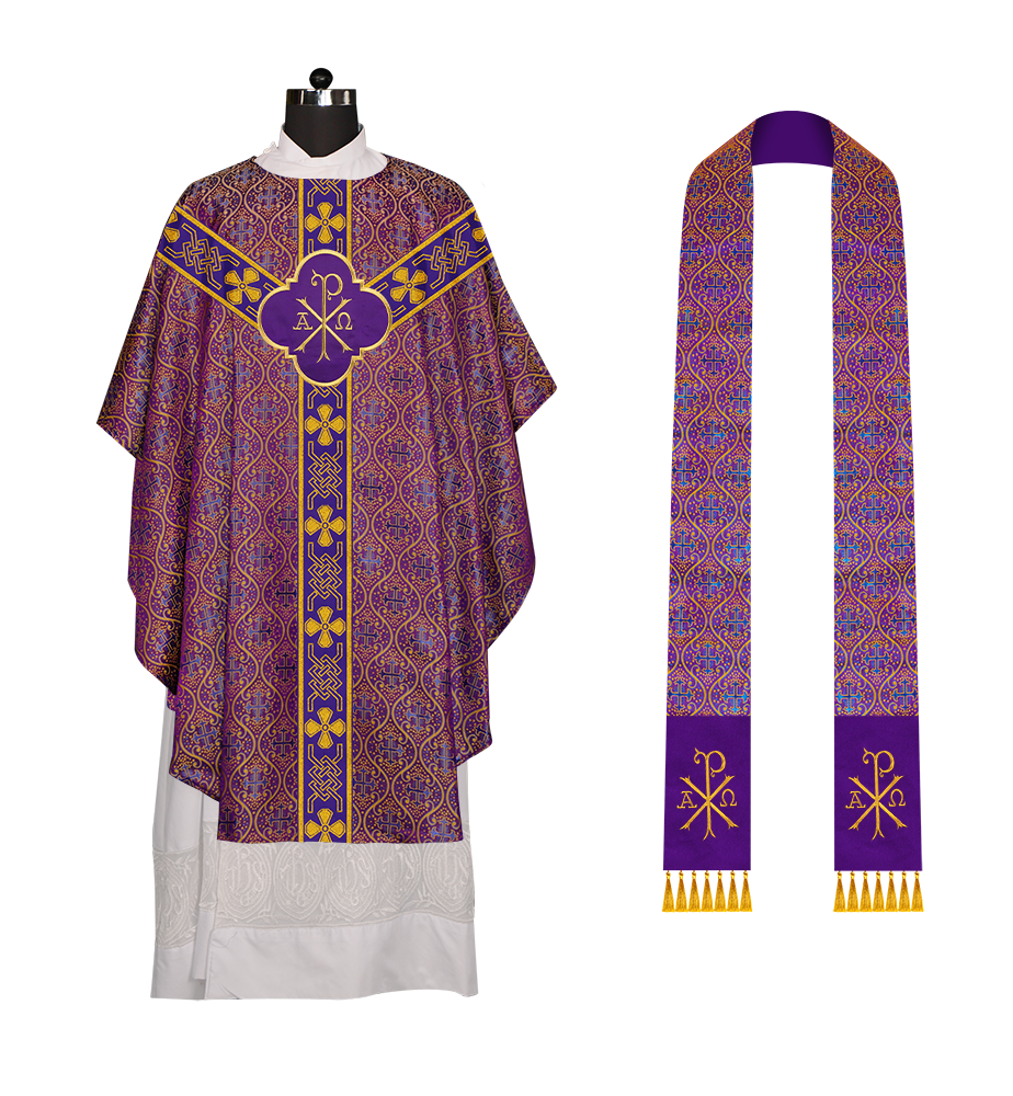 Gothic Chasuble with Motif and Trims