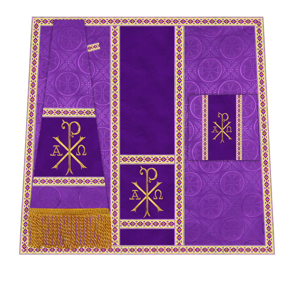 Altar Mass Set with Detailed Motif Embroidery