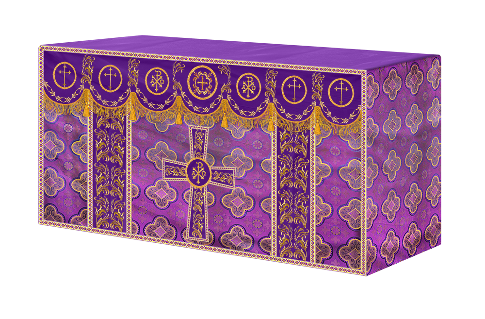 Altar Cloth with Liturgical Motif and Trims