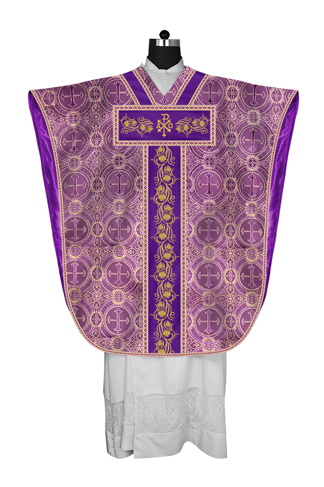 Borromean Chasuble Vestment With Grapes Embroidery and Trims