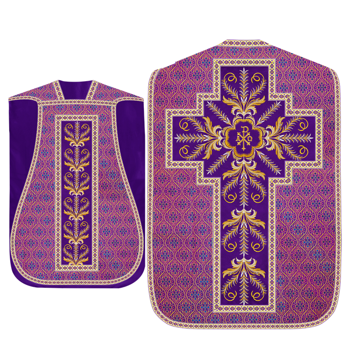 Roman Chasuble Vestment With Detailed Orphrey