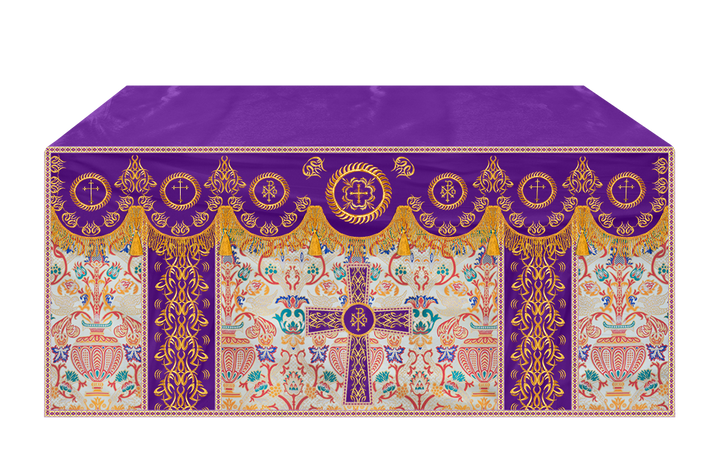 Tapestry Altar Cloth with Embroidered Motif