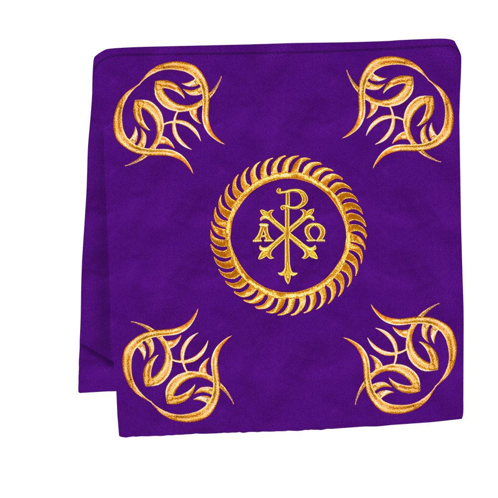 Liturgical Altar Table Cloth with Elegant Embroidery Trims