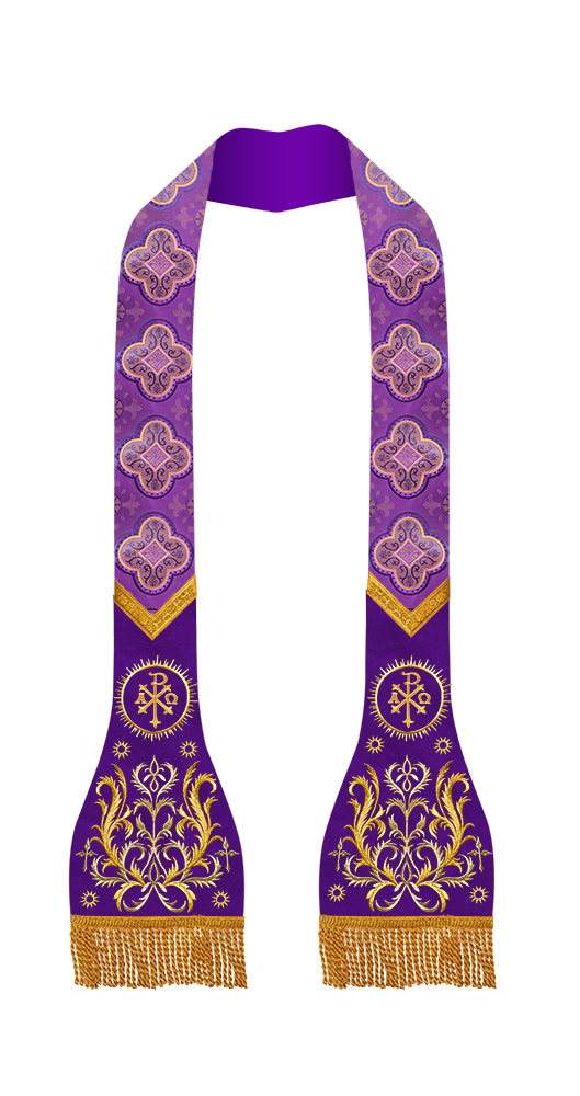 Catholic Stole with embroidery motif