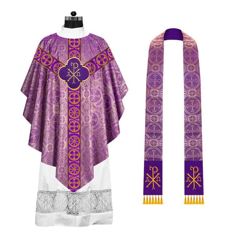 Embroidered Pugin Chasuble with Spiritual Motif