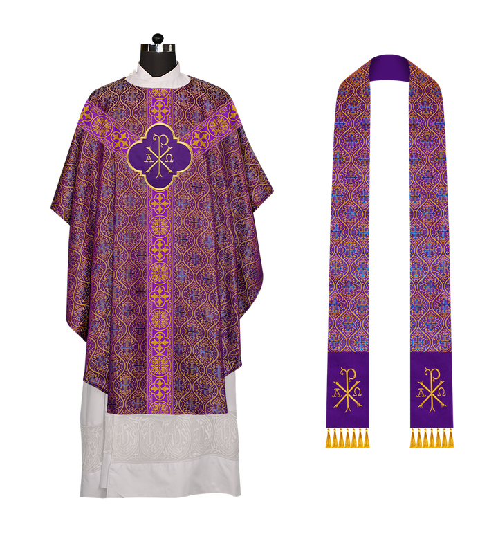 Gothic Chasuble with Ornate Braided Trims