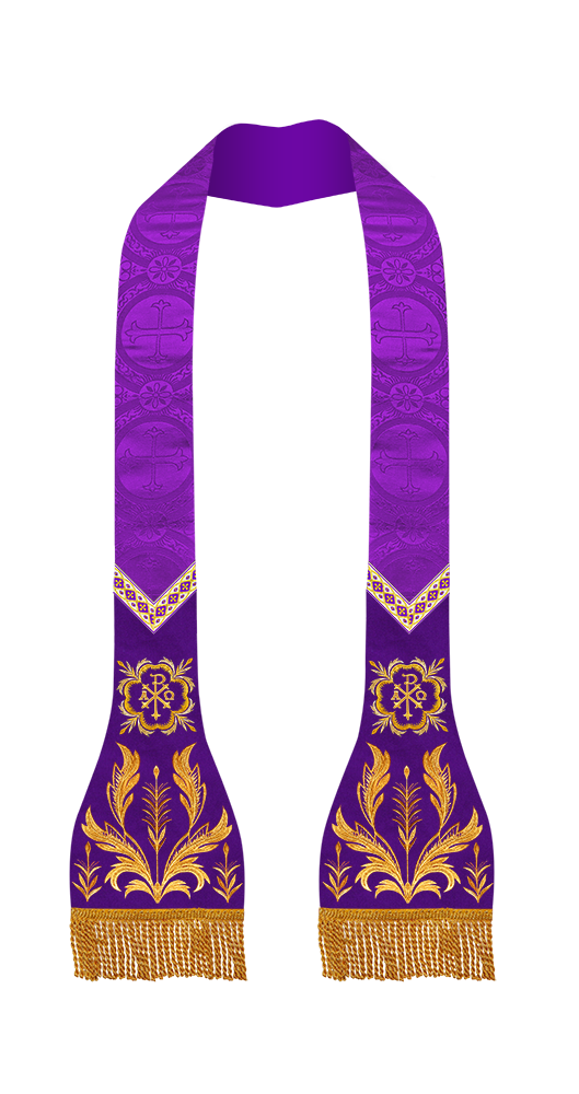 Spiritual Catholic Stole with Embroidery