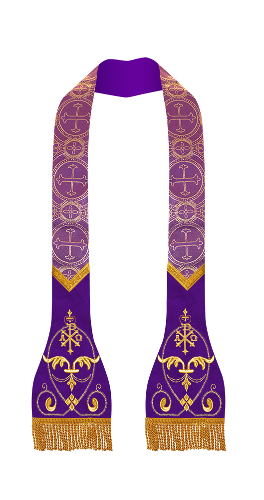 Liturgical Stole with embroidered motif