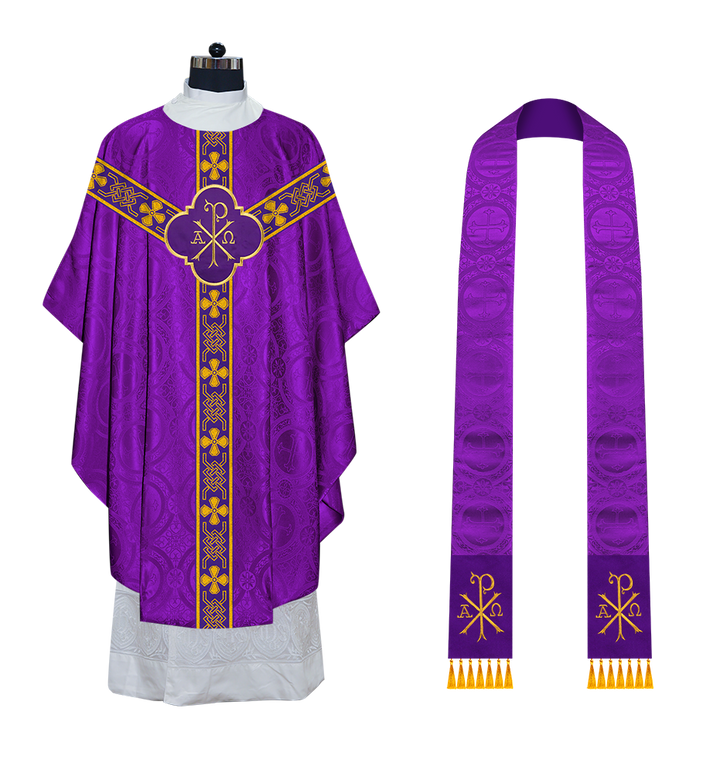 Gothic Chasuble with Motif and Trims