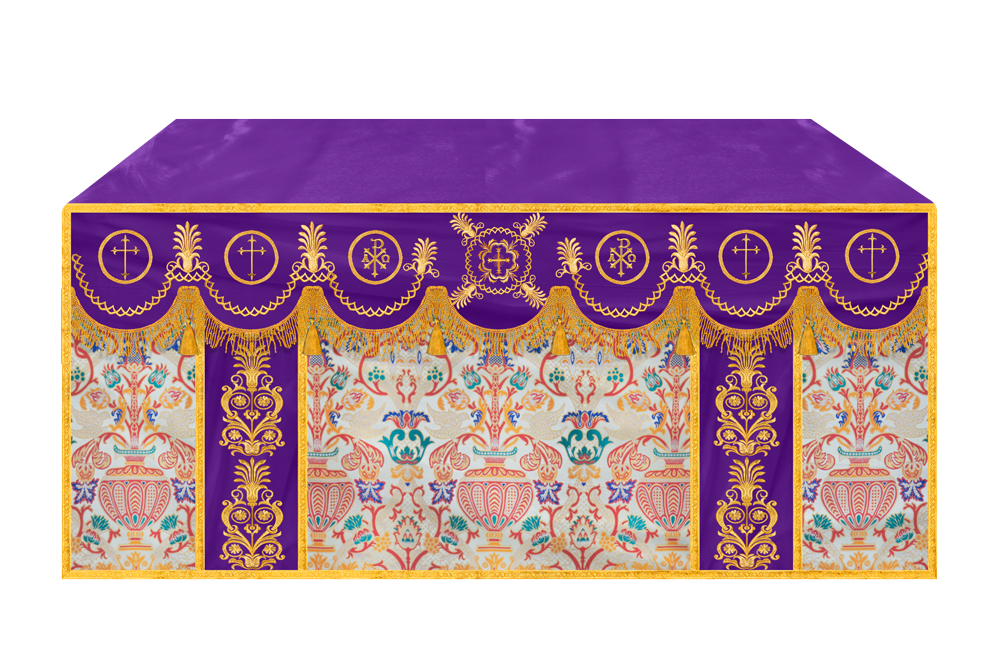 Embroidered Coronation Tapestry Church Altar Cloth