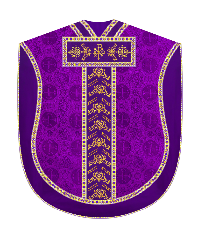 Borromean Chasuble Vestment Adorned With Colour Braids and Trims