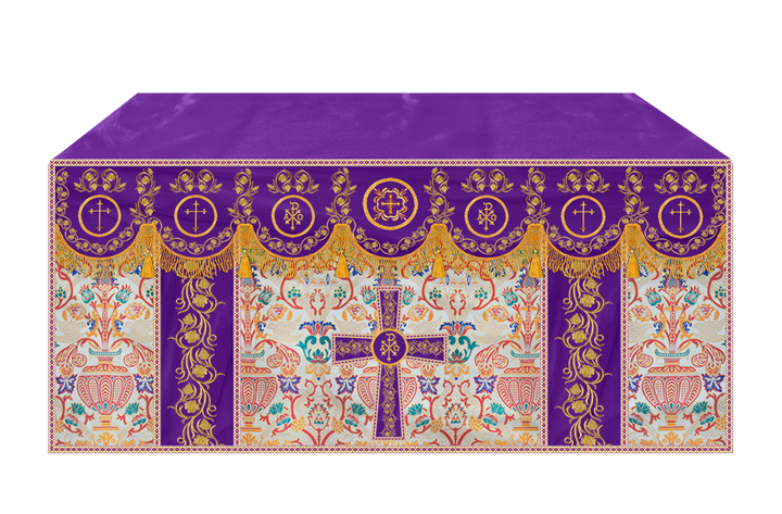Tapestry  Altar Cloth with Liturgical Motif and Trims