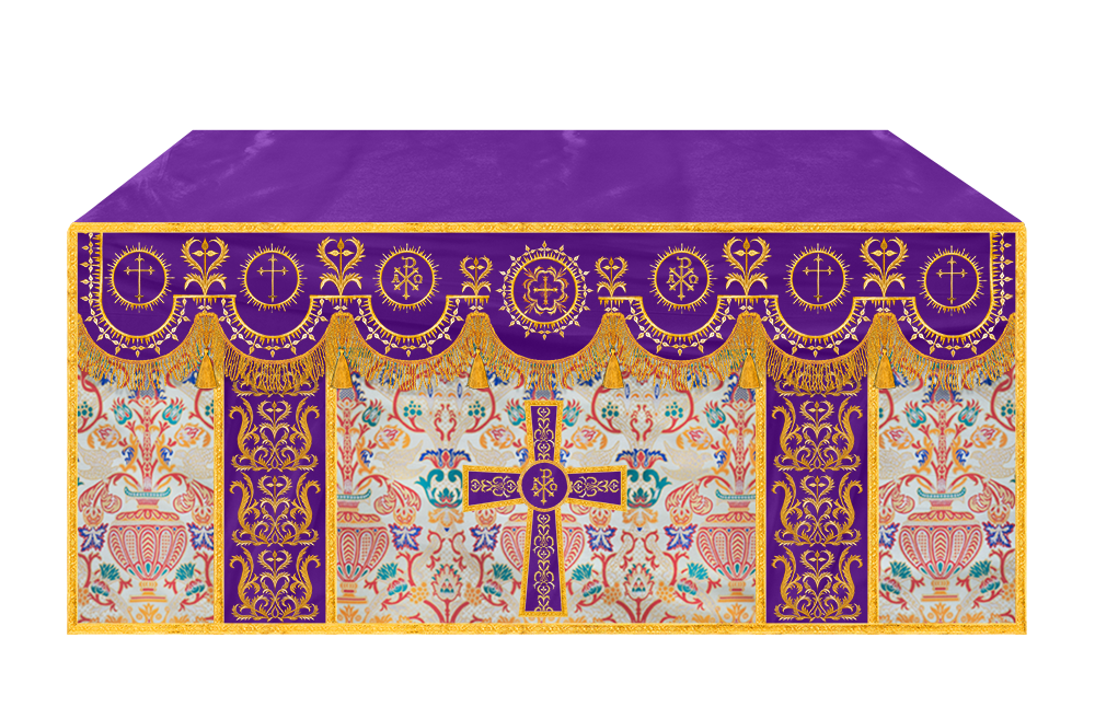 Tapestry Altar Cloth with Woven Braids
