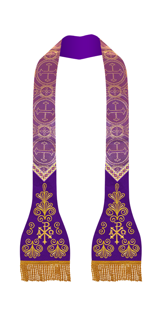 Roman Stole with Spiritual embroidery