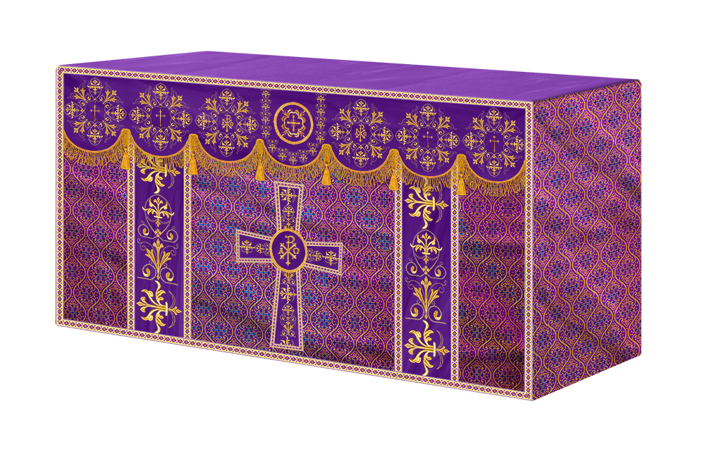 Altar Cloth with Spiritual Motif and Trims