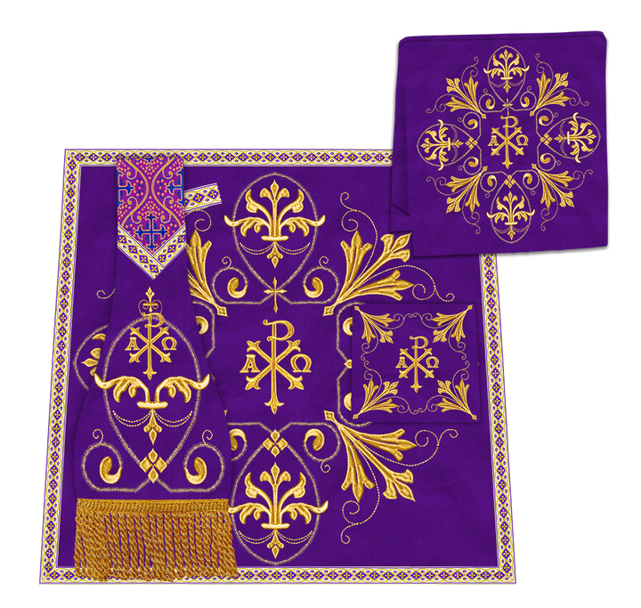 Borromean Chasuble Vestment With Spiritual Motifs and Trims