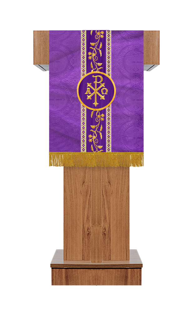 Altar Table Cloth With Floral Embroidery trims