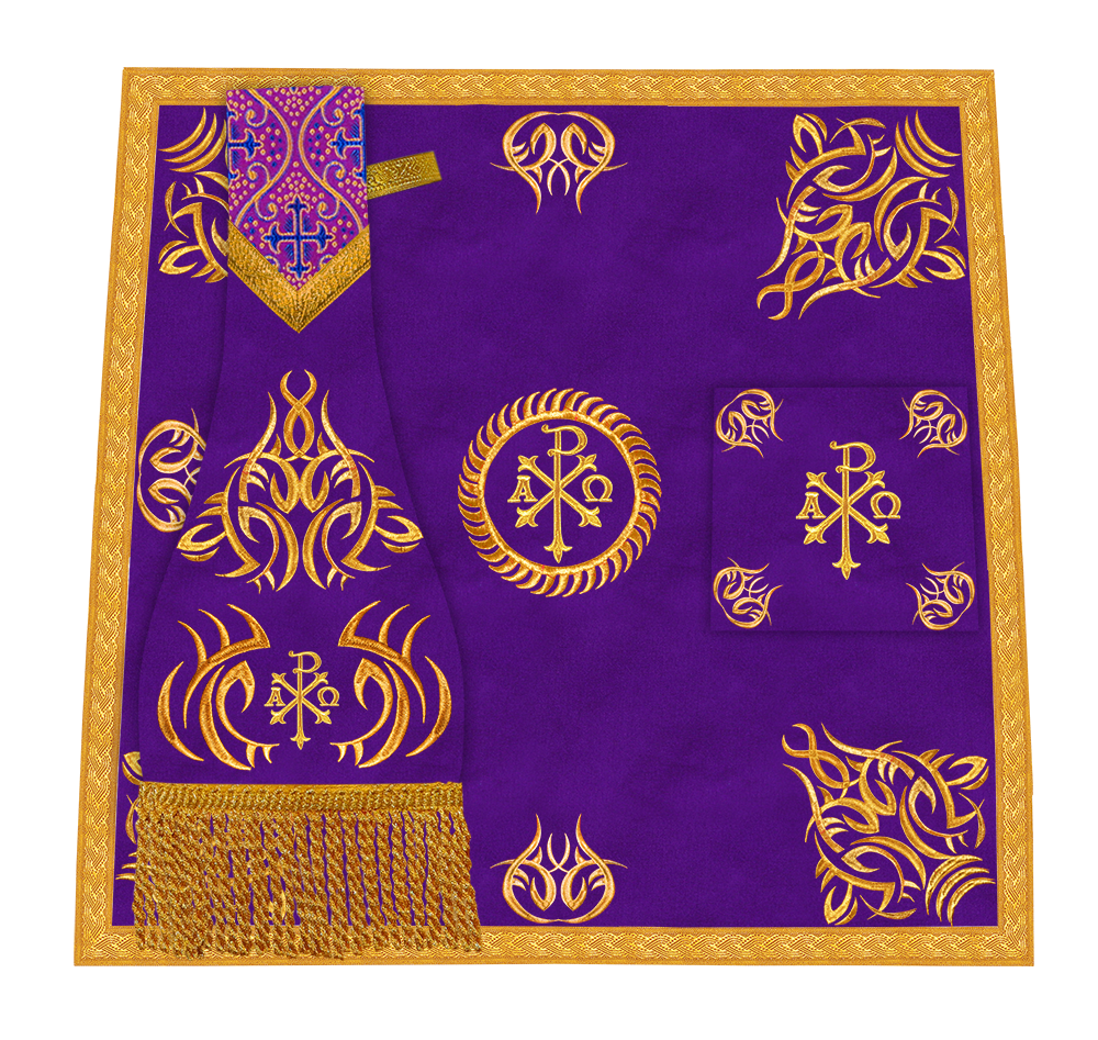 Set of four Fiddleback vestment with stole