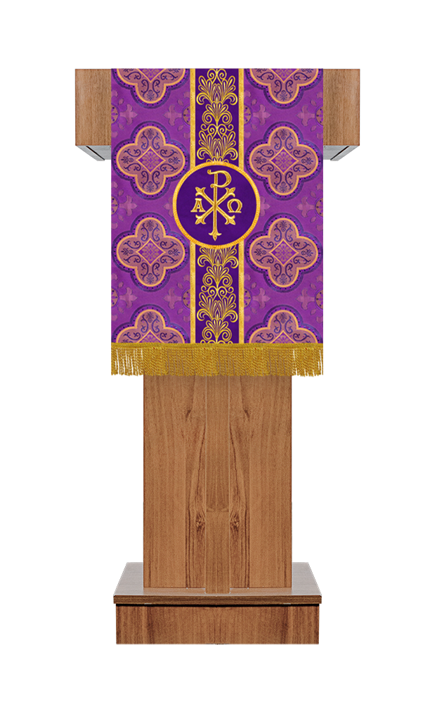 Pulpit/Lectern with Golden Embroidery Trim