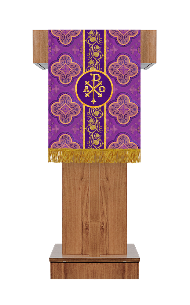 Pulpit/Lectern with Grapes Embroidery Trim