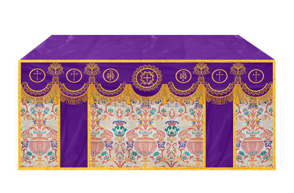Coronation Tapestry Church Altar Cloth with Trims