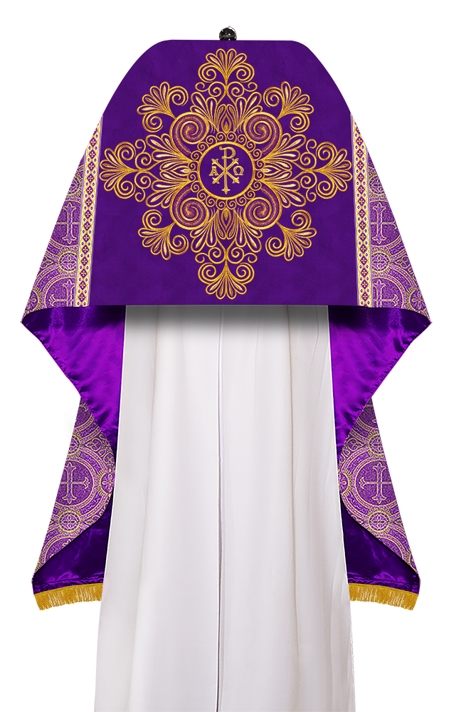 Humeral Veil Vestment with Braided Embroidery and Trims