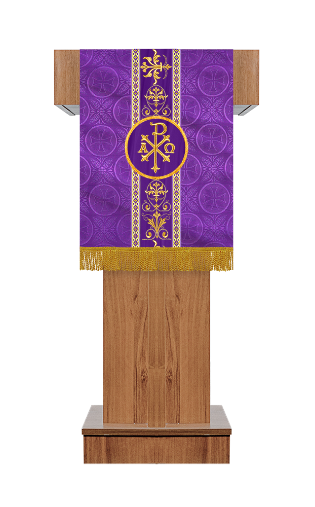 Embroidered Liturgical Church Altar Cloth with Spiritual Motif