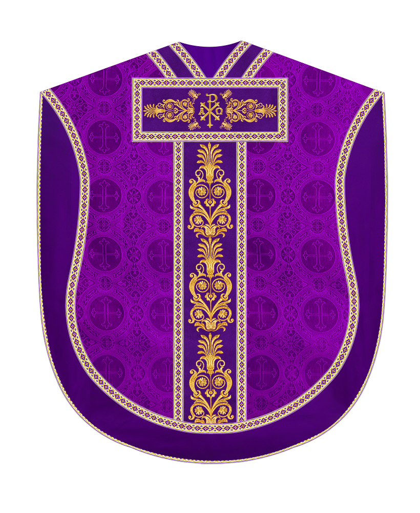 Borromean Chasuble Vestment With Detailed Braids and Trims