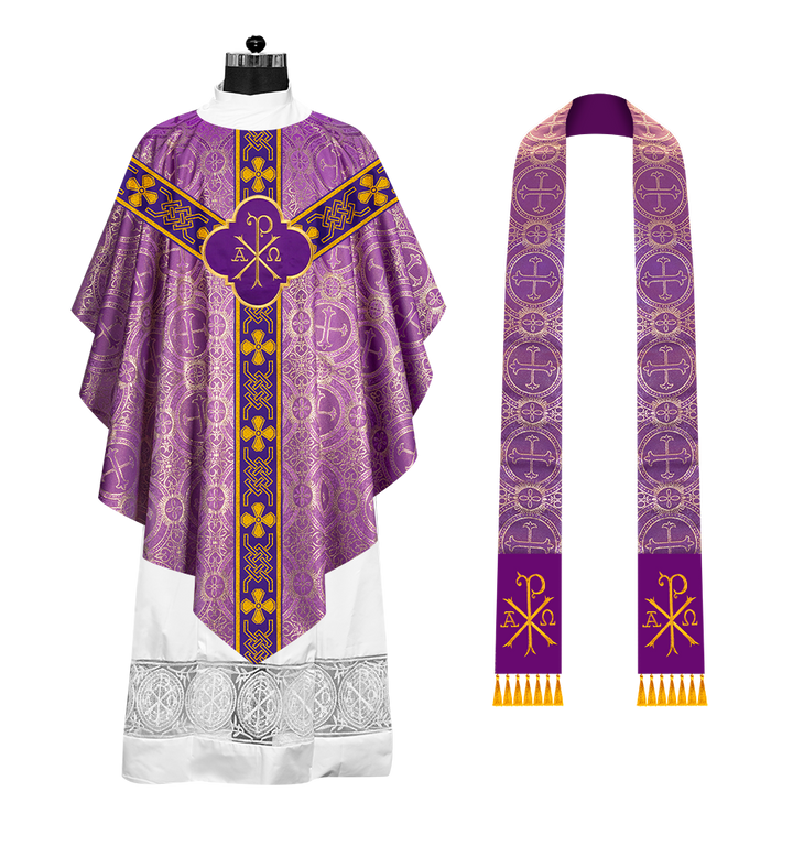 Embroidered Pugin Chasuble with Spiritual Motif